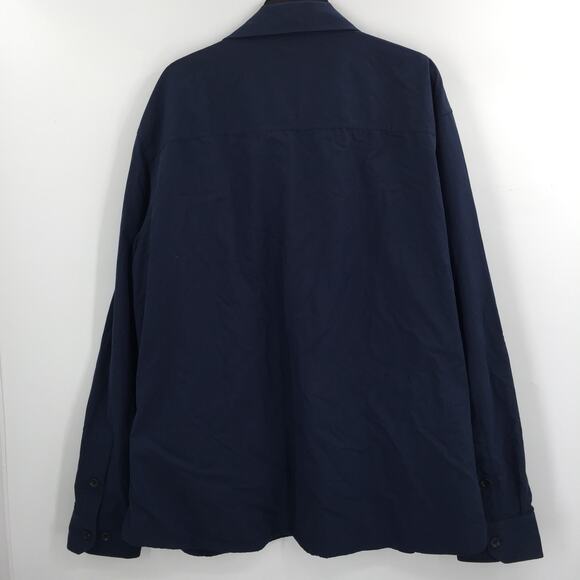 NWT 1901 Shirt Jacket Front Button Long Sleeve Collared Neck Navy Blue Size XXXL - Picture 3 of 6